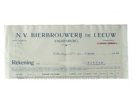 factuur leeuw bier 1923